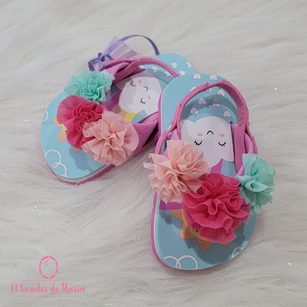 Sandalias Flores Colores