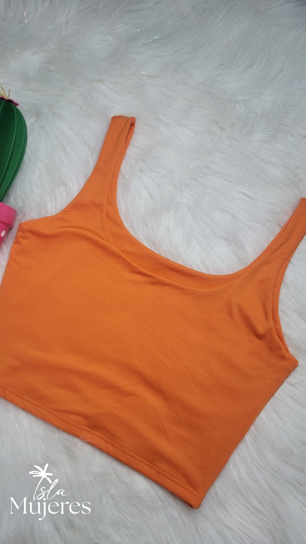 Top Naranja Tiras Gruesas