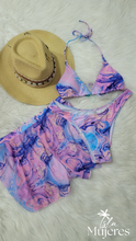 Cargar imagen en el visor de la galería, Vestido de Baño Rosado/Azul
