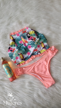 Cargar imagen en el visor de la galería, Vestido de Baño Naranja Flores
