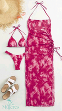 Cargar imagen en el visor de la galería, Vestido de Baño Rojo/Blanco
