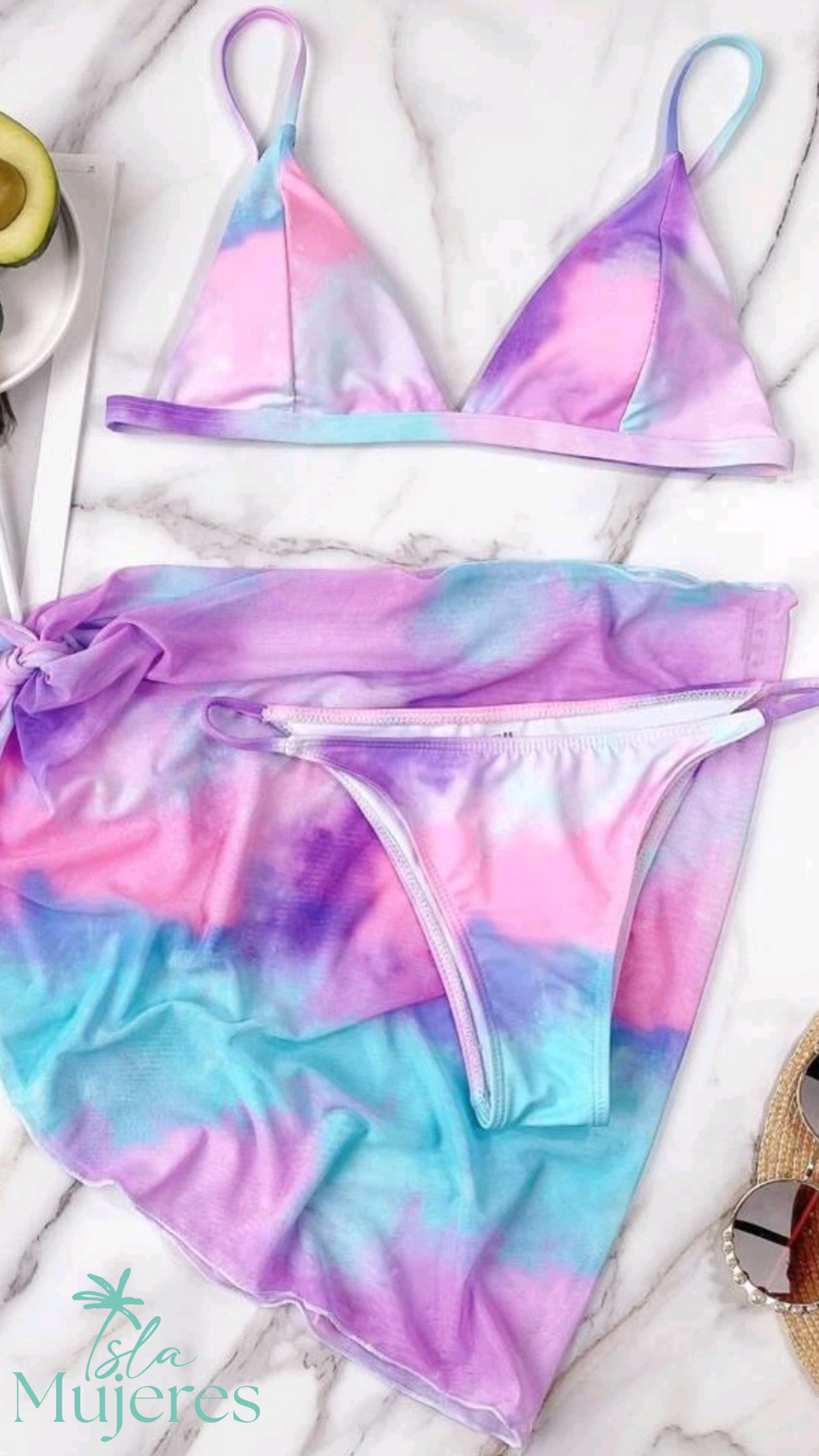 Vestido de Baño Multicolor Tie Dye