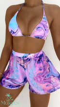 Cargar imagen en el visor de la galería, Vestido de Baño Rosado/Azul
