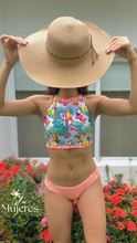 Cargar imagen en el visor de la galería, Vestido de Baño Naranja Flores
