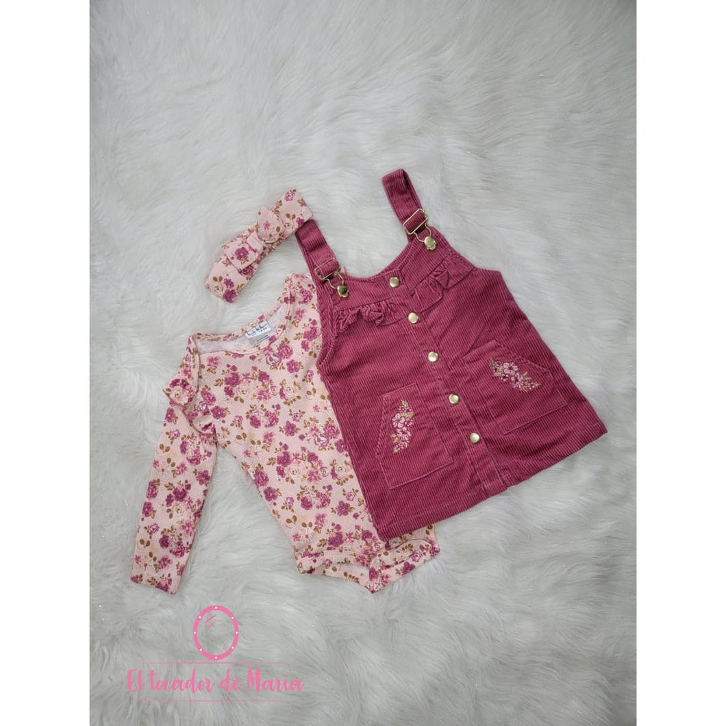Body Flores con Braga Corta