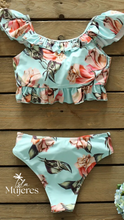 Cargar imagen en el visor de la galería, Vestido de Baño Azul con Flores
