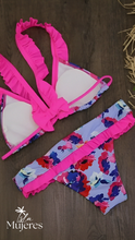 Cargar imagen en el visor de la galería, Vestido de Baño Fucsia Moño Atrás
